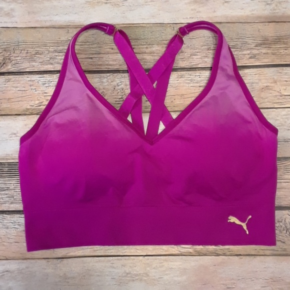 Puma Other - Puma Pink Ombre Strappy Sports Bra M